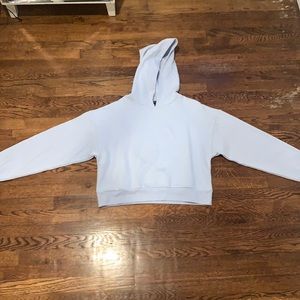 Light blue cropped hoodie